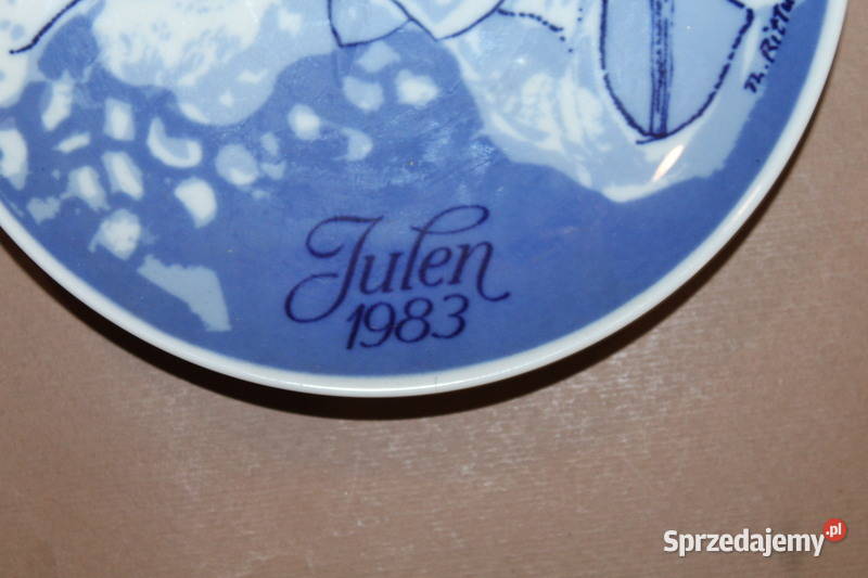 Talerz kolekcjonerski Christmas Plate 1983 1009 Szczecin