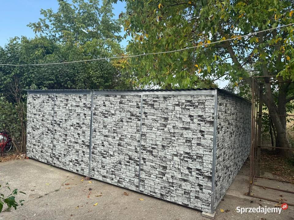 Garaż blaszany 3x5 imitacja kamień Kraków