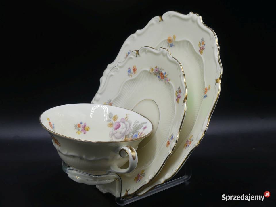 Komplet śniadaniowy Sorau Żary Biała róża 1928