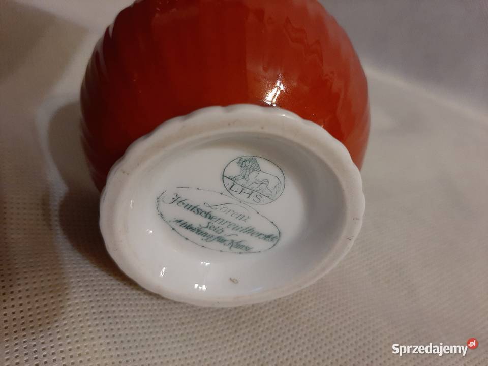 Piękny niemiecki porcelanowy wazon sygnowany Inowrocław