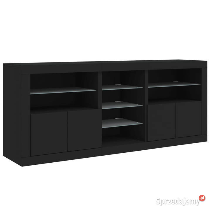 Szafka z oświetleniem LED czarna 1815x37x67 Warszawa sprzedam