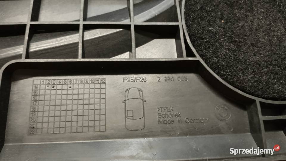 Dywaniki gumowe tylne BMW X3 X4