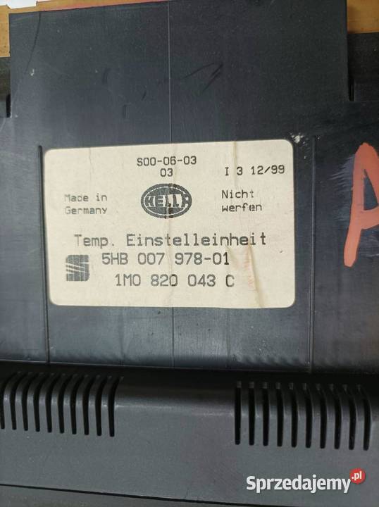 PANEL NAWIEWU 1M0820043C Seat Toledo II 19982005 Części samochodowe świętokrzyskie sprzedam