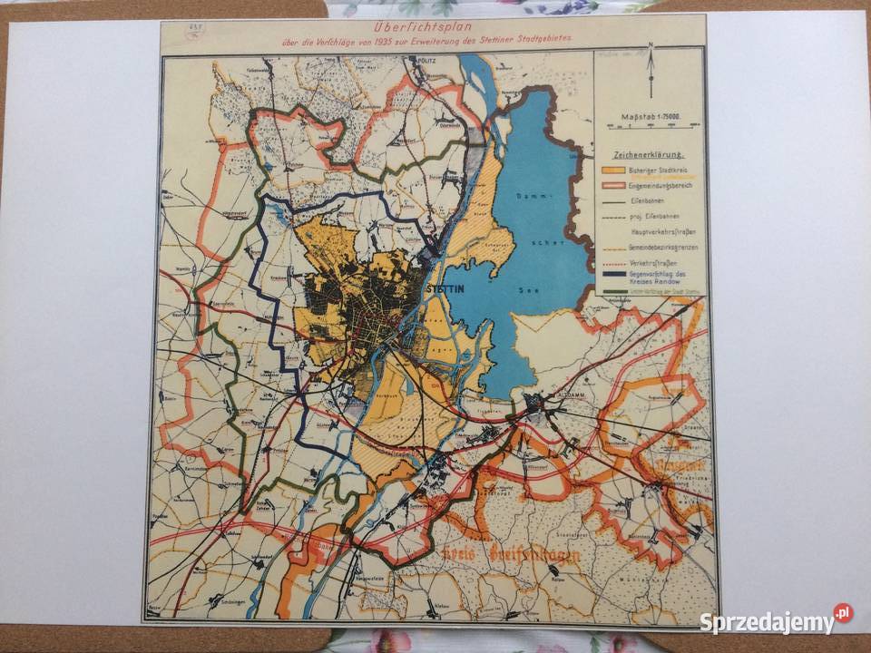 1274 Plany I Mapy Szczecina XVII Do XX Wieku 12 zachodniopomorskie Szczecin