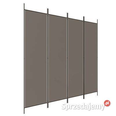 vidaXL Parawan 4panelowy antracytowy 698x180 mazowieckie Warszawa