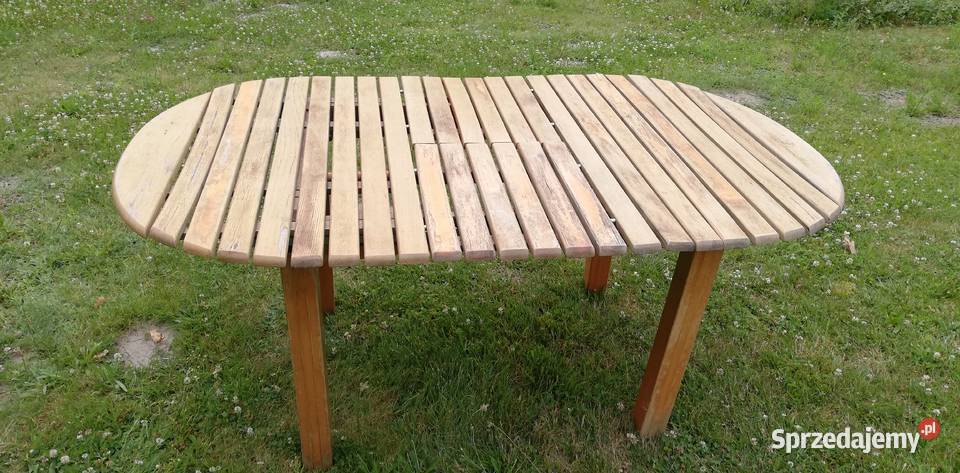Komplet ogrodowy drewniany stół leżaki krzesło Meble ogrodowe Garwolin