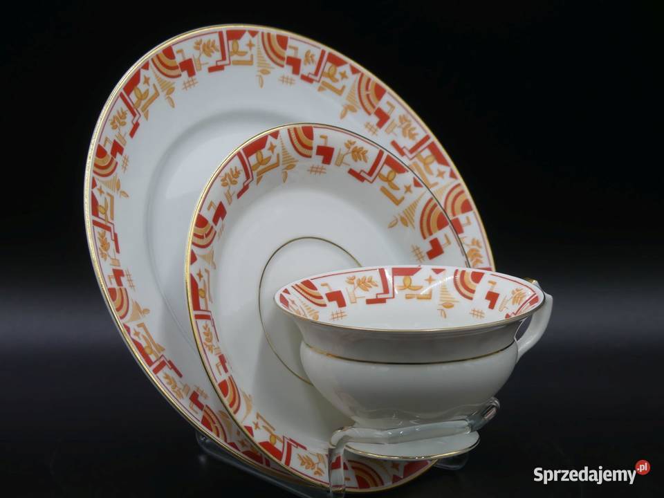 Urokliwe trio Hutschenreuther 1939 65 piękne wielkopolskie Poznań