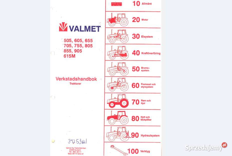VALMET 805 855 905 615M instrukcja napraw Kielce