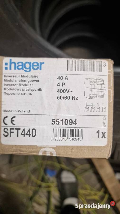 Przełącznik sieć agregat HAGER 40A 4P 400V kujawsko-pomorskie