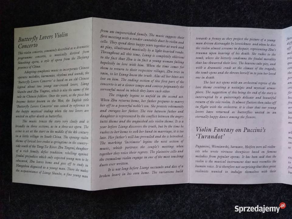 MC cassette cover VANESSA MAE The Classical Gdańsk