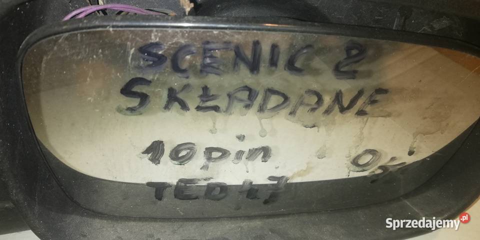lusterko prawe składane 10pin Renault Scenic 2 i Karoseria