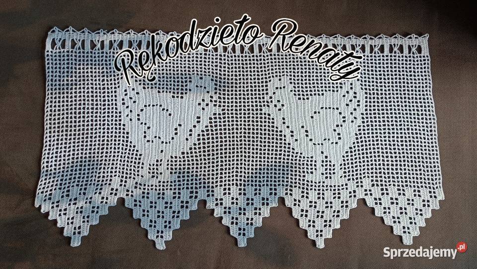 Szydełkowe zazdrostki firanki rękodzieło