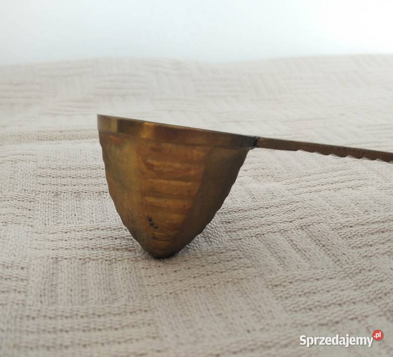 Stara miedziana łyżeczka stożek gasidło do świec Gdańsk