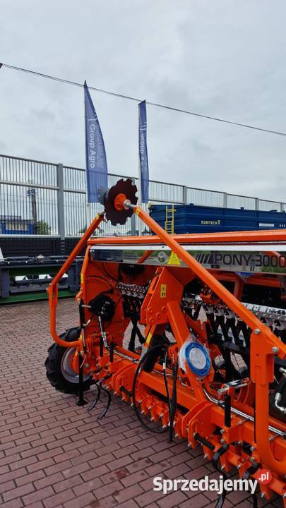 Siewnik zbożowy PONY 3000 3m talerzowy Nowy