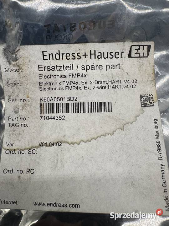Endress Hauser Electronics FMP4x 71044352 sprzedam