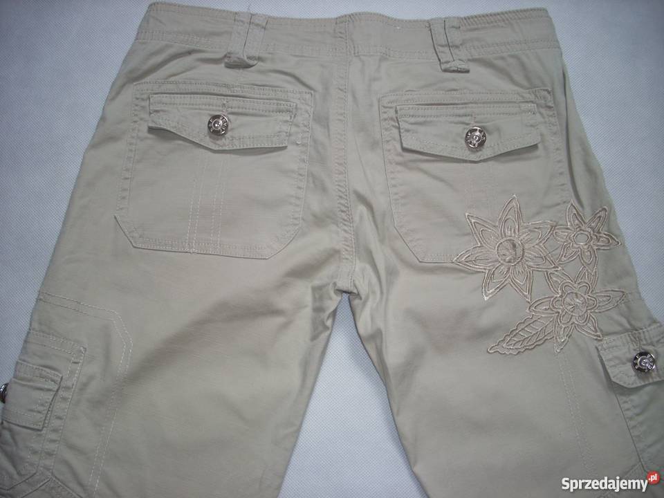 BK spodnie 45 Bojówki Rybaczki Haft J NOWE 34 36 Spodnie Nowy Sącz
