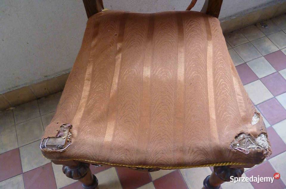 KRZESŁO STARE RZEŻBIONE Antyki Kraków sprzedam