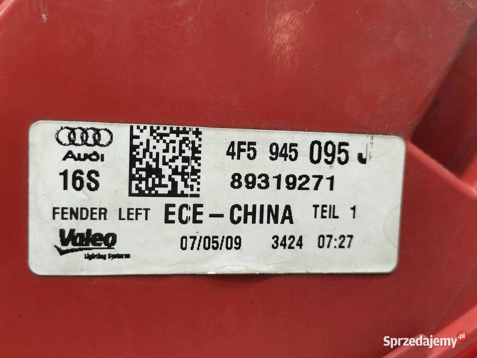 LAMPA TYŁ LEWA SEDAN LIFT 4F5945095J Audi A6 III świętokrzyskie