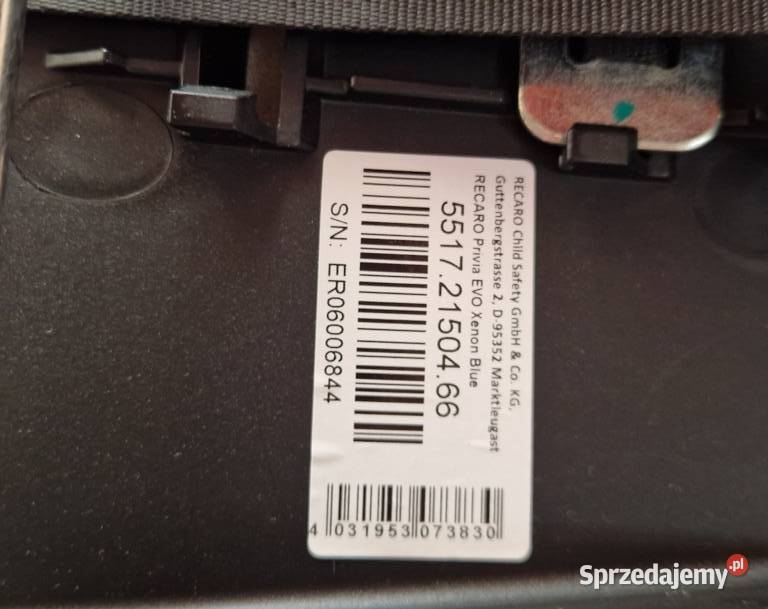 RECARO Fotelik samochodowy dziecięcy 013 0 - 13 kg Cieszyn