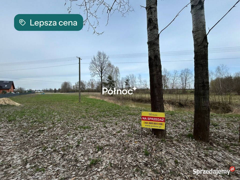 Działka ze stawem 2412 m Aleksandrów sprzedam