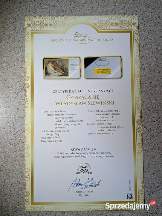 Kolekcja 30 Medali Arcydzieła Malarstwa