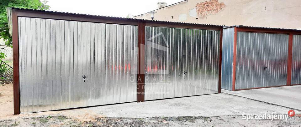 GARAŻ BLASZANY 6m x 6m pion spad tył Brama Ocynk blacha Sprzedaż