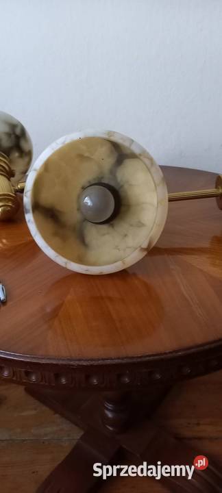 Para mosiężnych kinkietów z kloszami Skierniewice