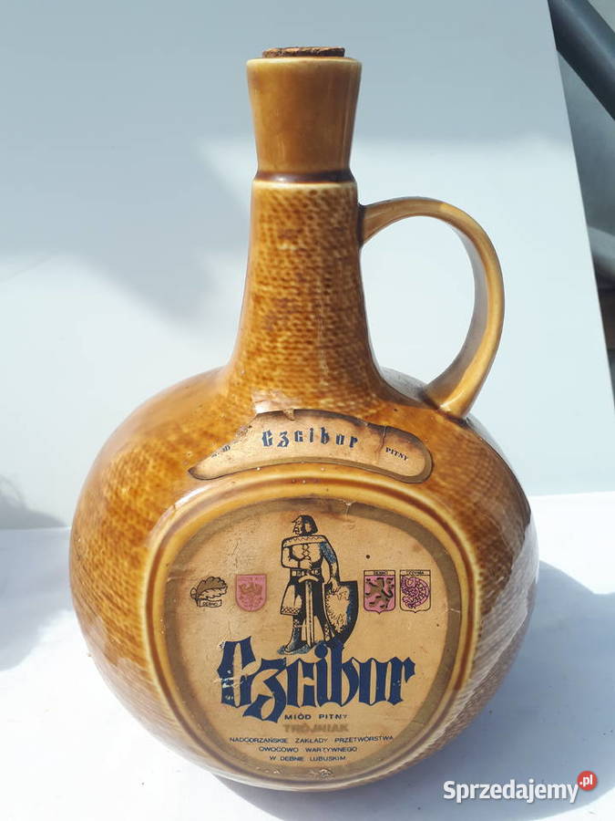 Ceramiczna butelka miodzie pitnym Czcibor Częstochowa