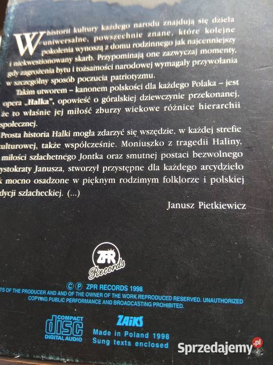 Moniuszki Halka opera księgarnia muzyczna mazowieckie Warszawa