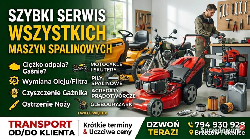 Naprawa i Serwis Quady Crossy Kosiarki Piły Brzozów