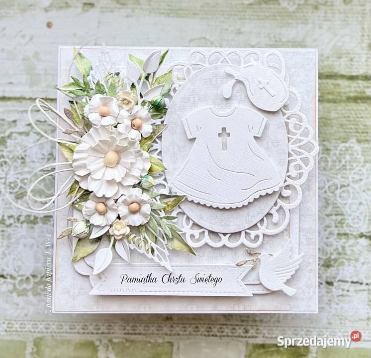 Personalizowana kartka na chrzest ręcznie