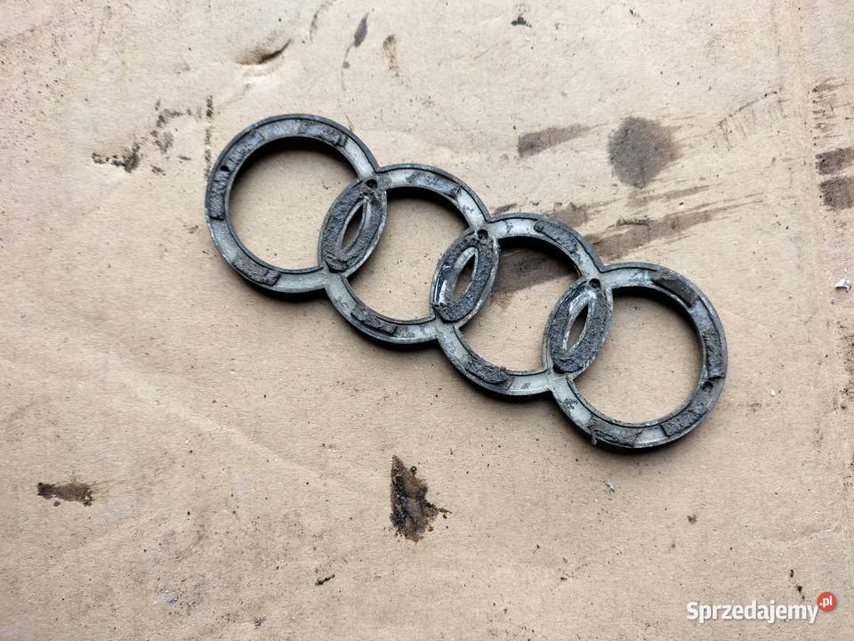 Emblemat Znaczek Tył Czarny AUDI