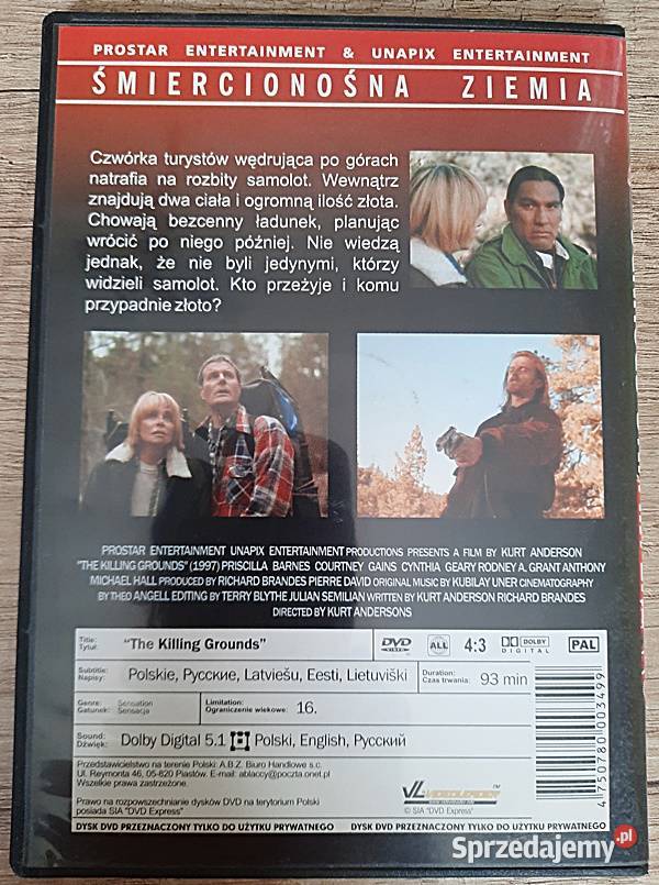 Śmiercionośna Ziemia The Killig grounds PC DVD Filmy Kultura i Rozrywka wielkopolskie Ostrów Wielkopolski