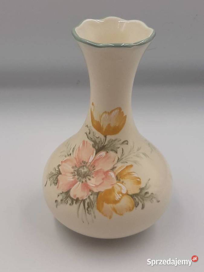 Piękny porcelanowy wazon sygnowany angielski Inowrocław