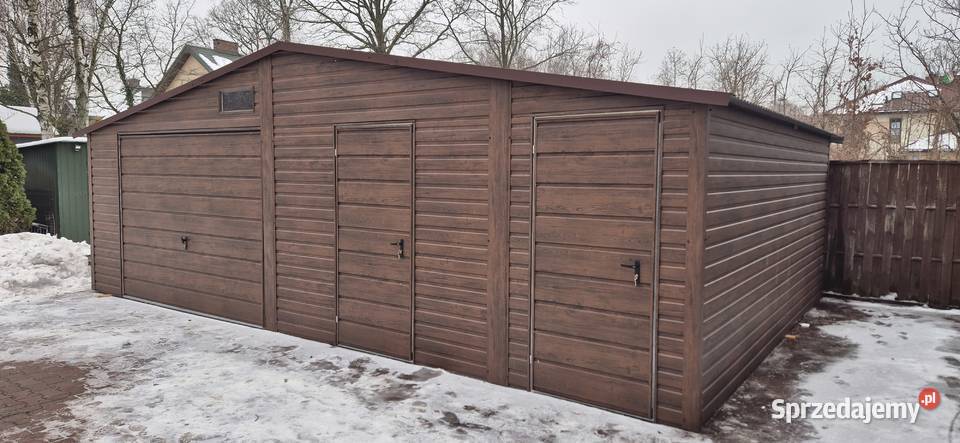 Garaż Blaszany Blaszak DREWNOPODOBNY 7x6