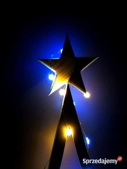 Świąteczna choinka drewniana choinka trókąt Radków