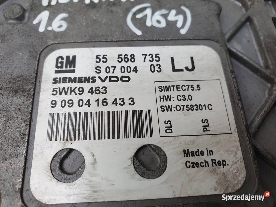 STEROWNIK SILNIKA ECU Opel Astra H Zafira B 16