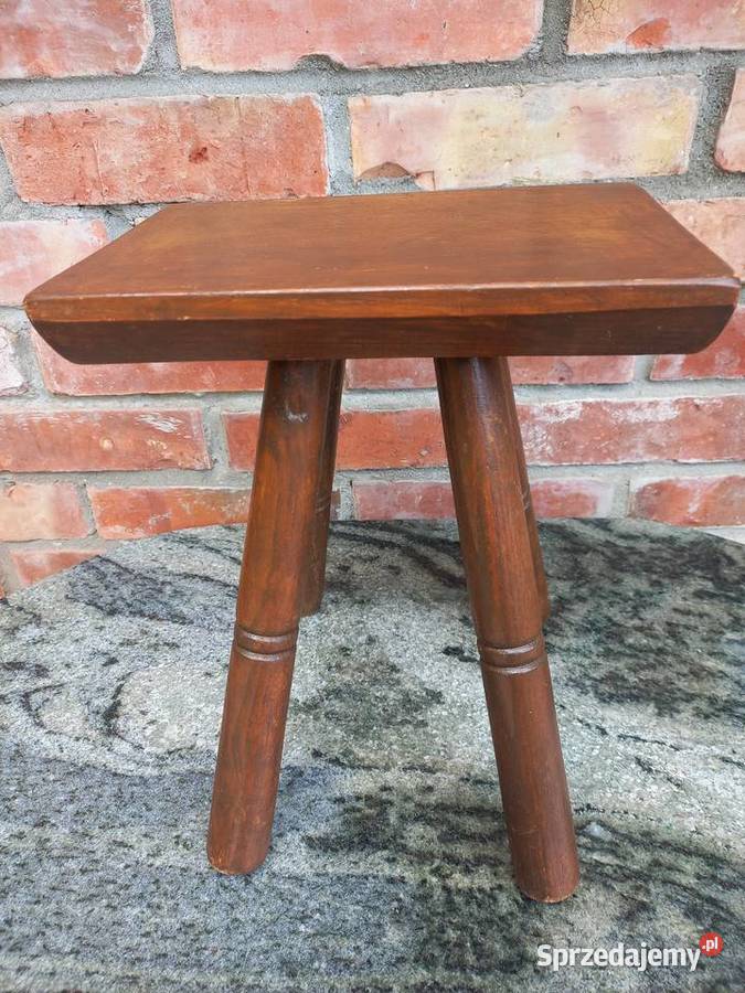 Kwietnik dębowy drewniany Stojak na kwiatek Gawroniec