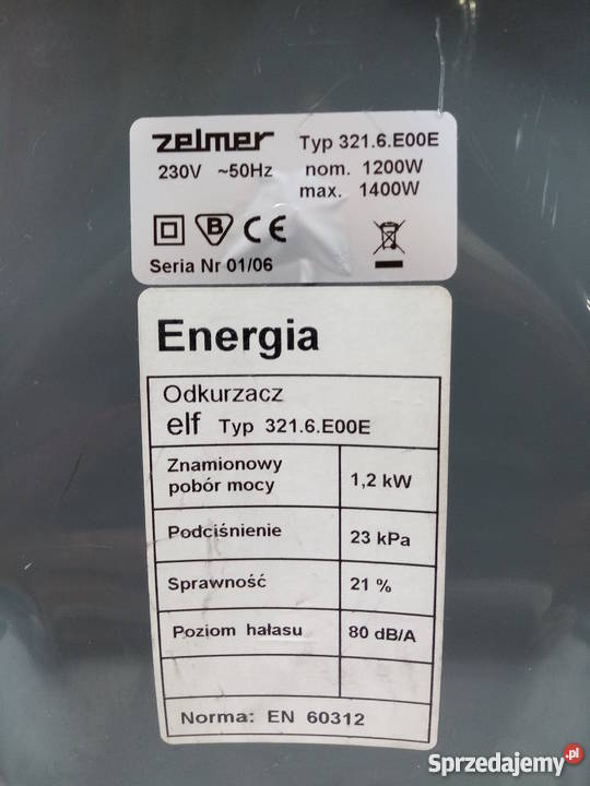 Odkurzacz ZELMER Elf 3216EOOE podlaskie Białystok