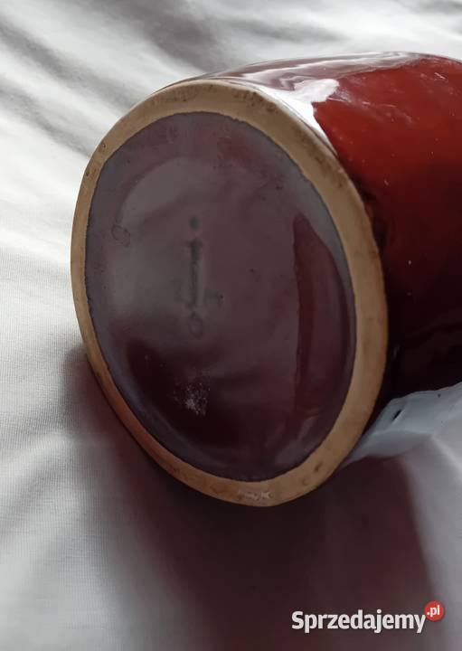Ceramiczna karafka ZMO Jaroszów PRL wielkopolskie Koźminek