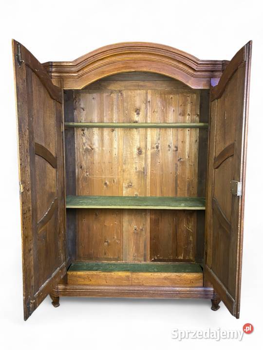 Stara masywna stylowa szafa dwudrzwiowa lity dąb Meble zachodniopomorskie Gryfice