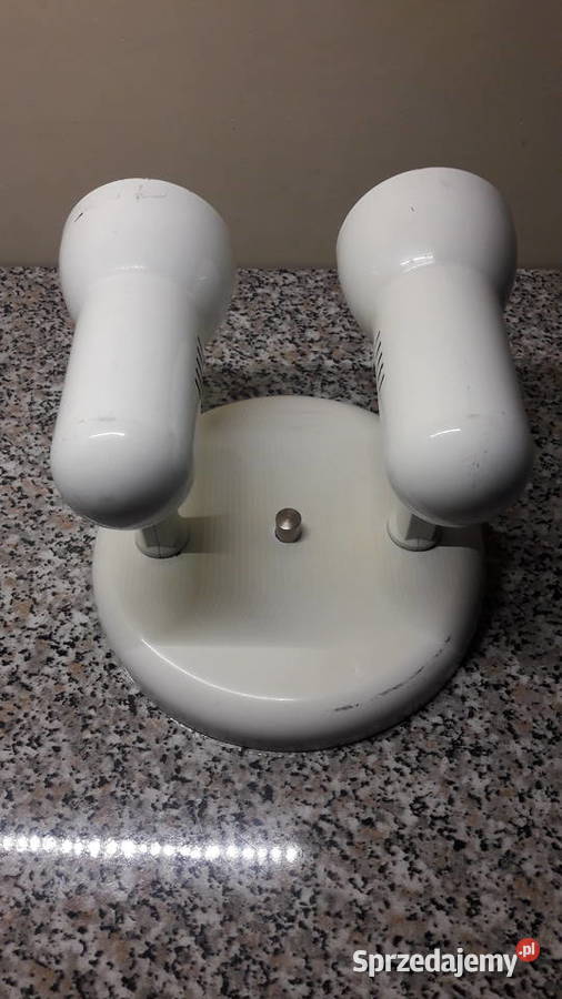 Lampka podwójna biała metalowa Głuchołazy