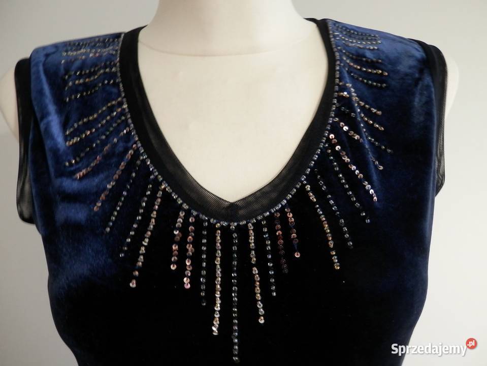 Sukienka Długa Aksamitna Balowa Wieczorowa