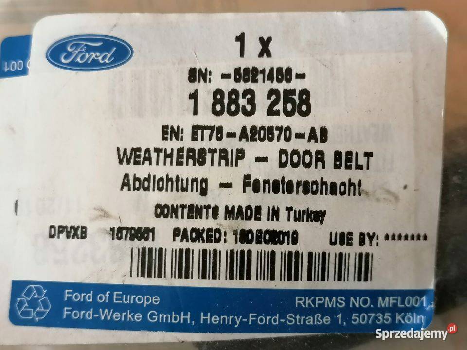 FORD TRANSIT TOURNEO COURIER B460 USZCZELKA Uszczelki