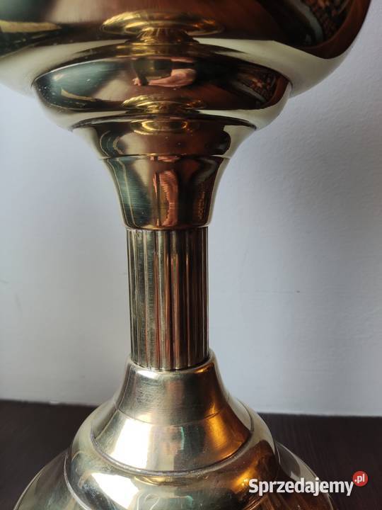 Angielska mosiężna lampa naftowa 85 Kraków
