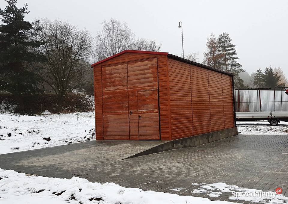 Blaszana montowana hala 4x8m złoty dąb jasny Kraków sprzedam