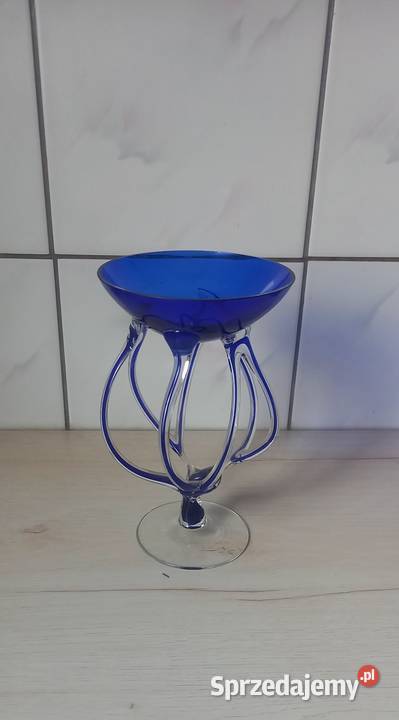 Szklana meduza Szkło artystyczne Józefina Krosno mazowieckie Małkinia Górna