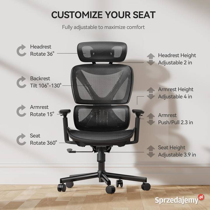 Ergonomiczne krzesło biurowe