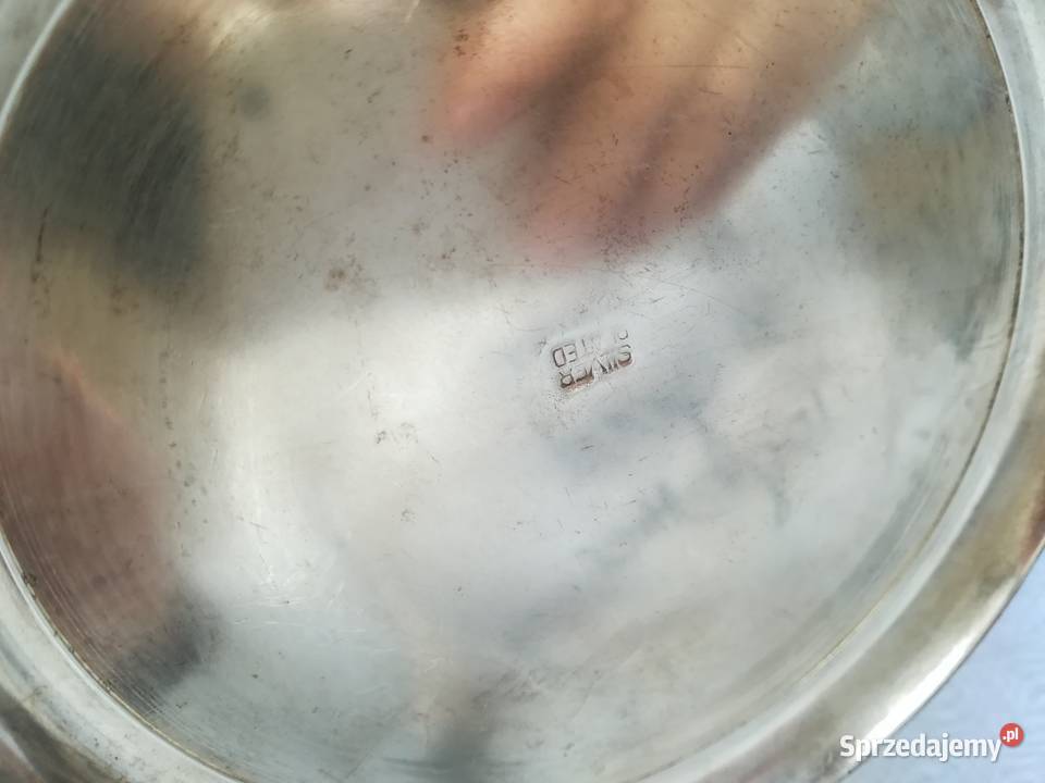 posrebrzany dzbanek piękny secesyjny kształt Gdańsk