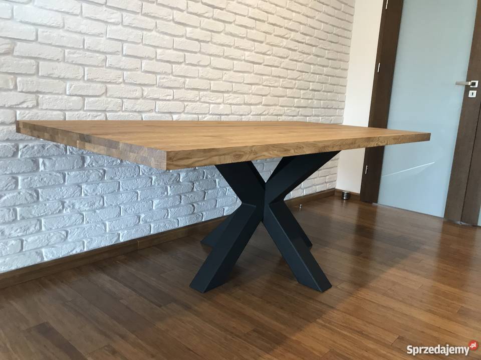 Stół z dębowym blatem w stylu loft industrialny Końskie
